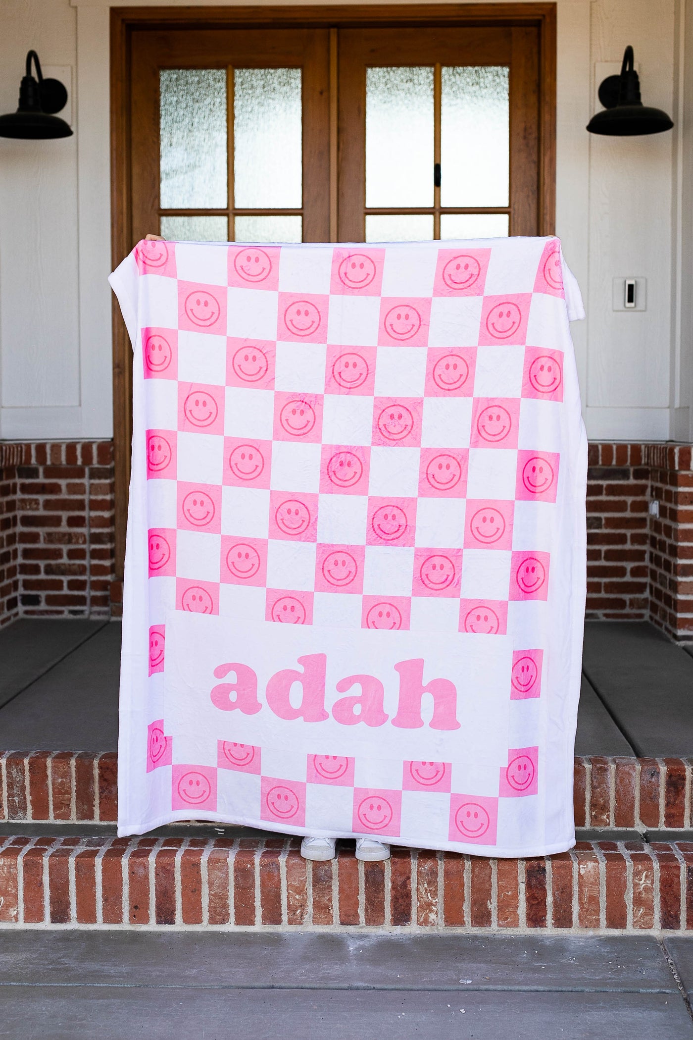 Pink Checkered Blanket