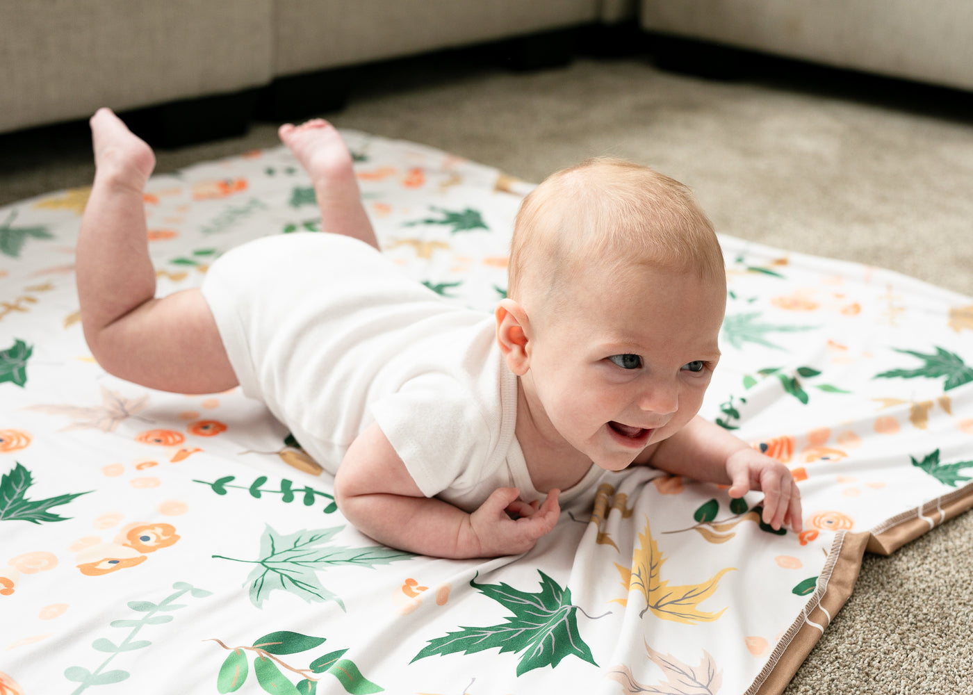 Fall Floral 2-Sided Swaddle