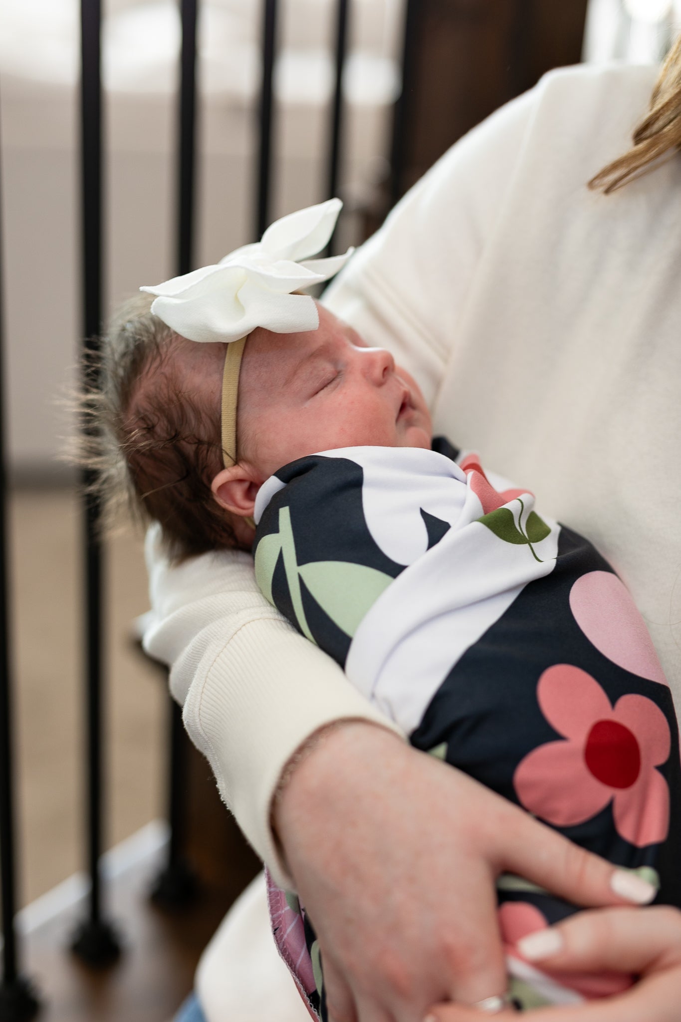 Floral Bunnies 2-Sided Swaddle