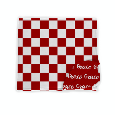 Red Checkered 2-Sided Swaddle