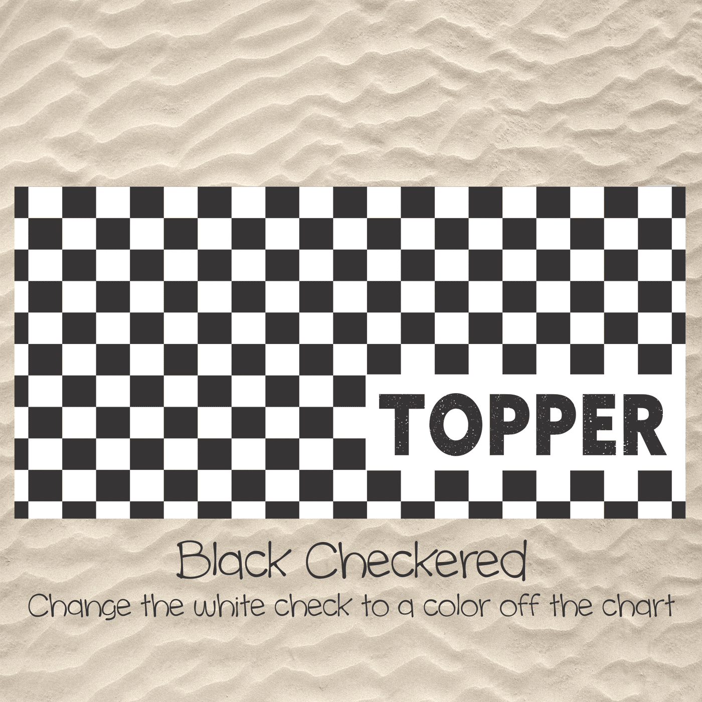 Black Checkered (You pick your accent color!)