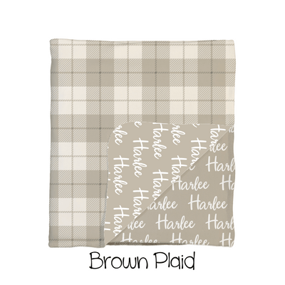 Brown Plaid 2-Sided Swaddle