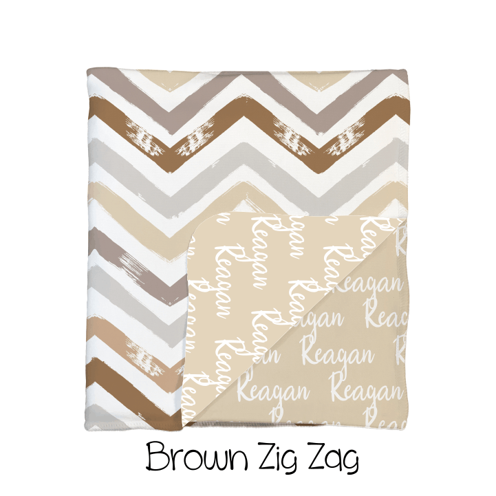Brown Zig Zag 2-Sided Swaddle