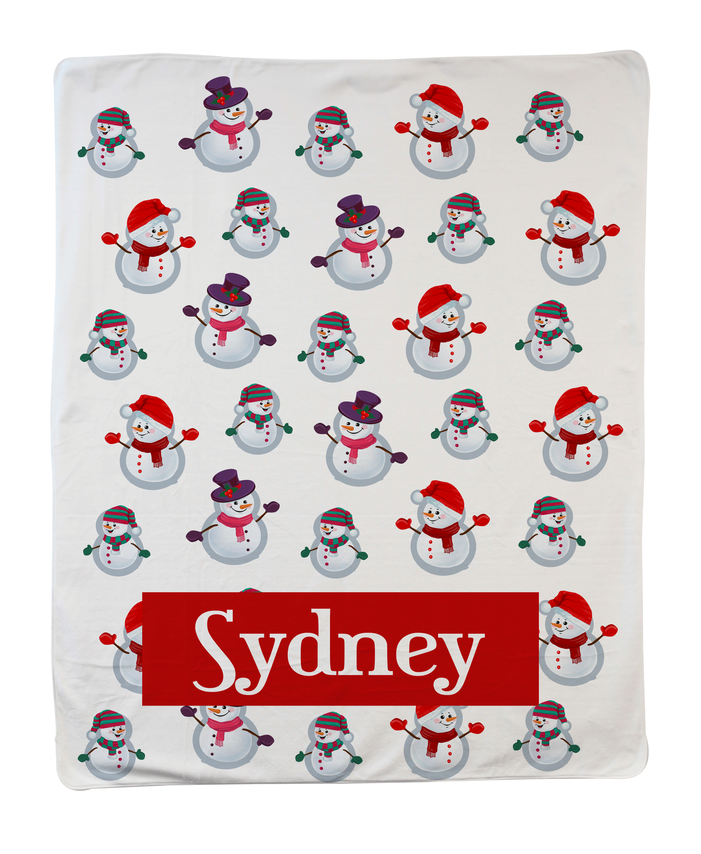 Christmas Snowman Large Blanket