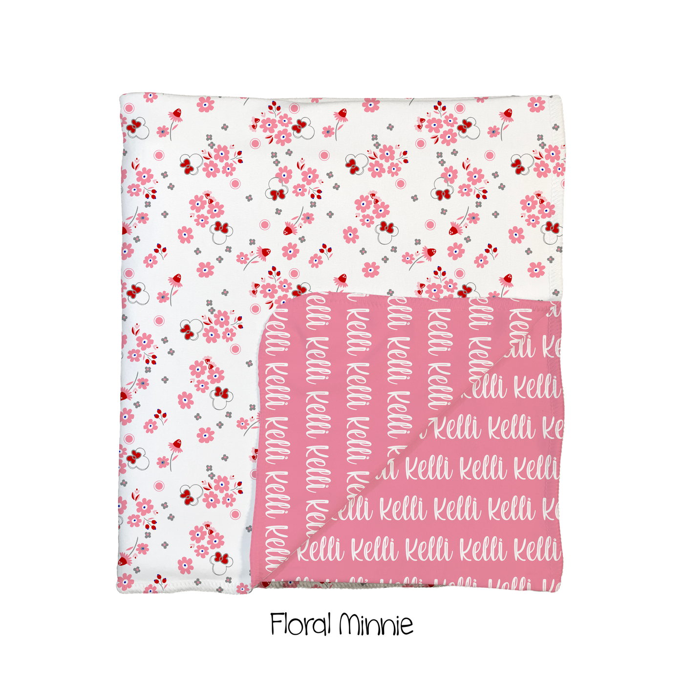 Floral Minnie 2-Sided Swaddle