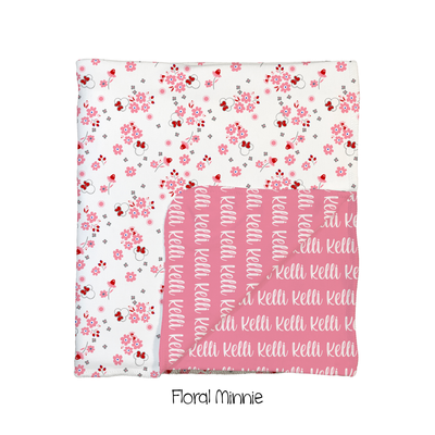 Floral Minnie 2-Sided Swaddle