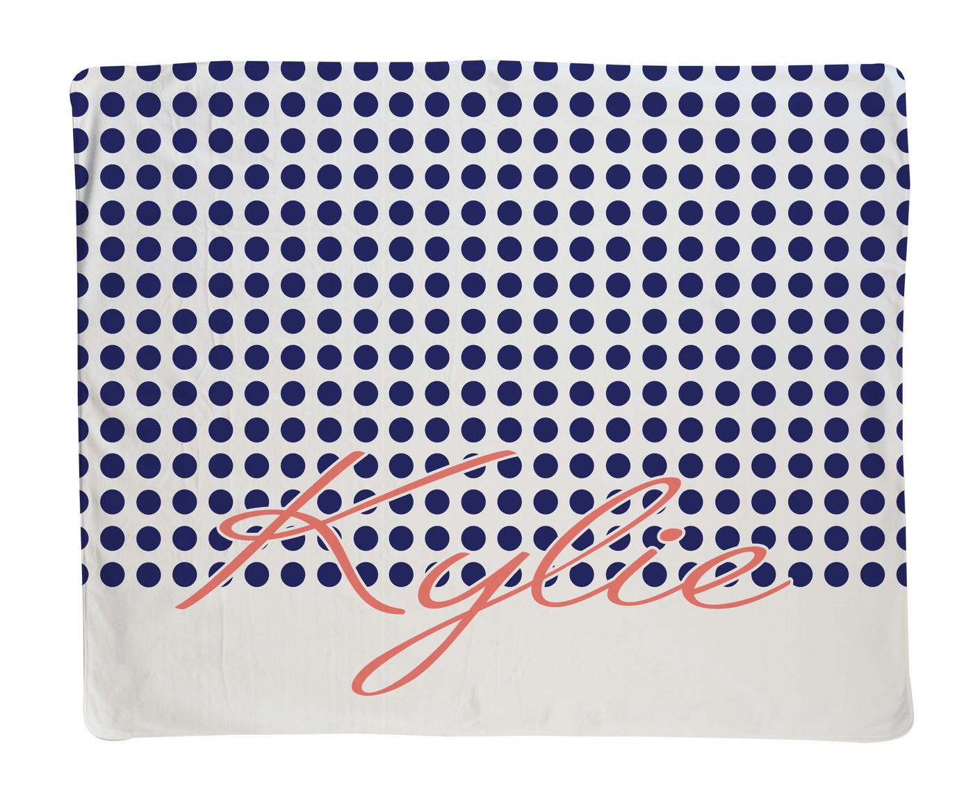 Large Coral & Navy Dots - 2 Color Options!