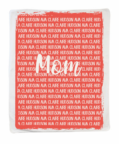 Poppy Red "Mom" Large Blanket