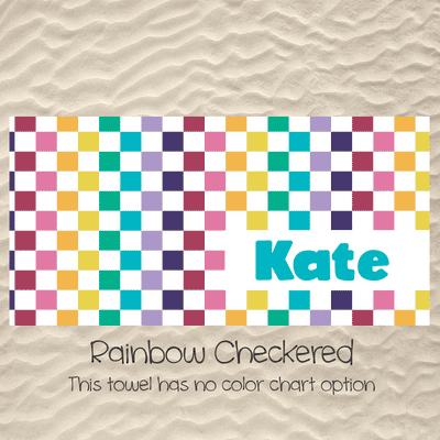 Colored Checkered Towels - Multiple Options!