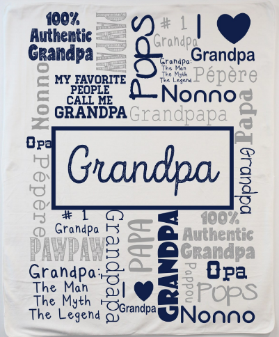 Style 6 Grandpa Blanket No Kids Names