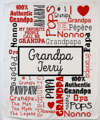 Style 6 Grandpa Blanket No Kids Names