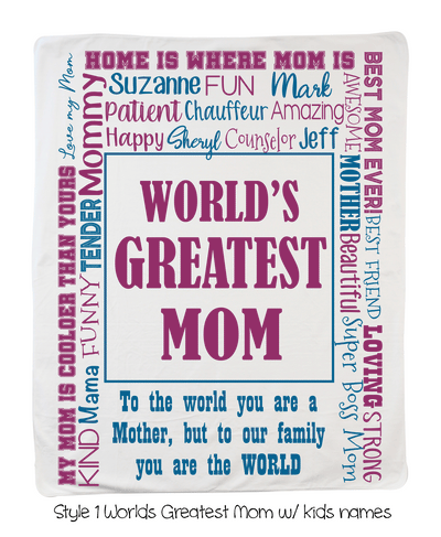 Style 1 World's Greatest Mom w/ Kids Names