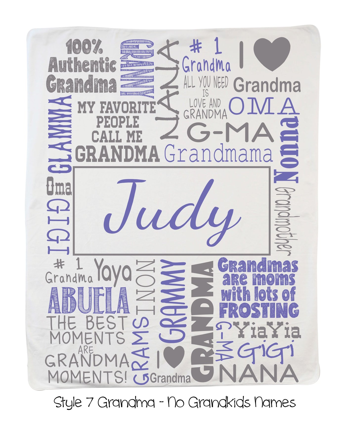 Style 7 Grandmother Blanket - No Grandkid Names