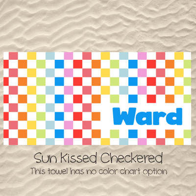 Colored Checkered Towels - Multiple Options!