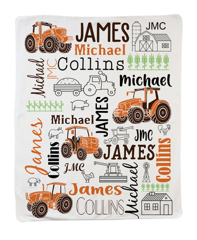 Large 3 Name Kids Blanket Collection- Multiple Styles!