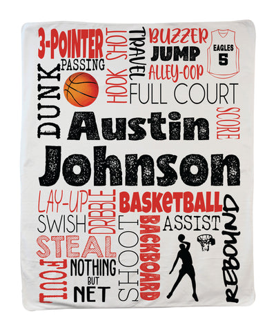 Large Basketball Boy Blanket