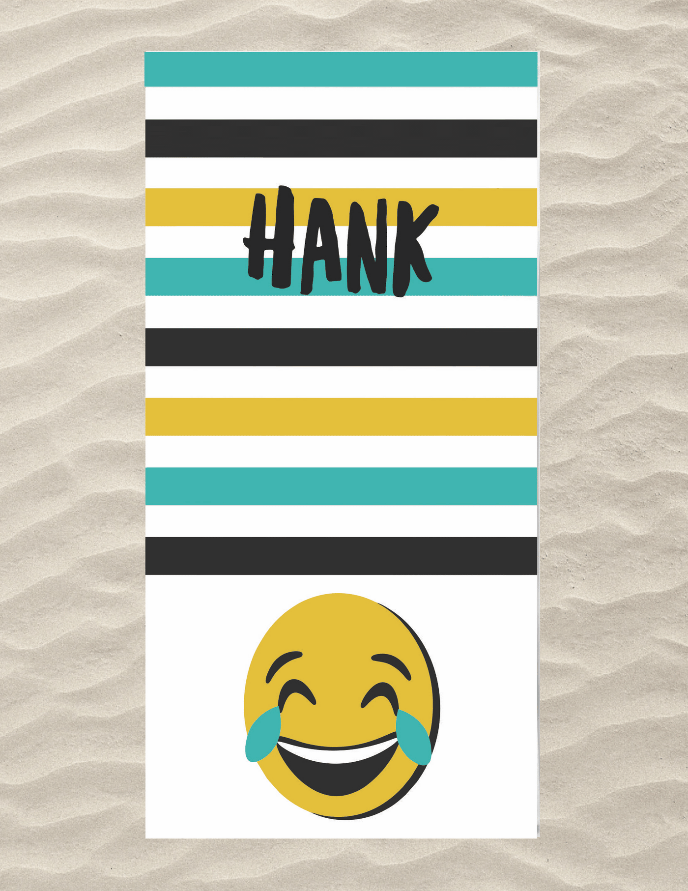 Cry Laugh Emoji Beach Towel