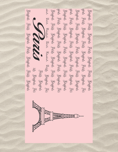 Eiffel Tower - Paris Beach Towel