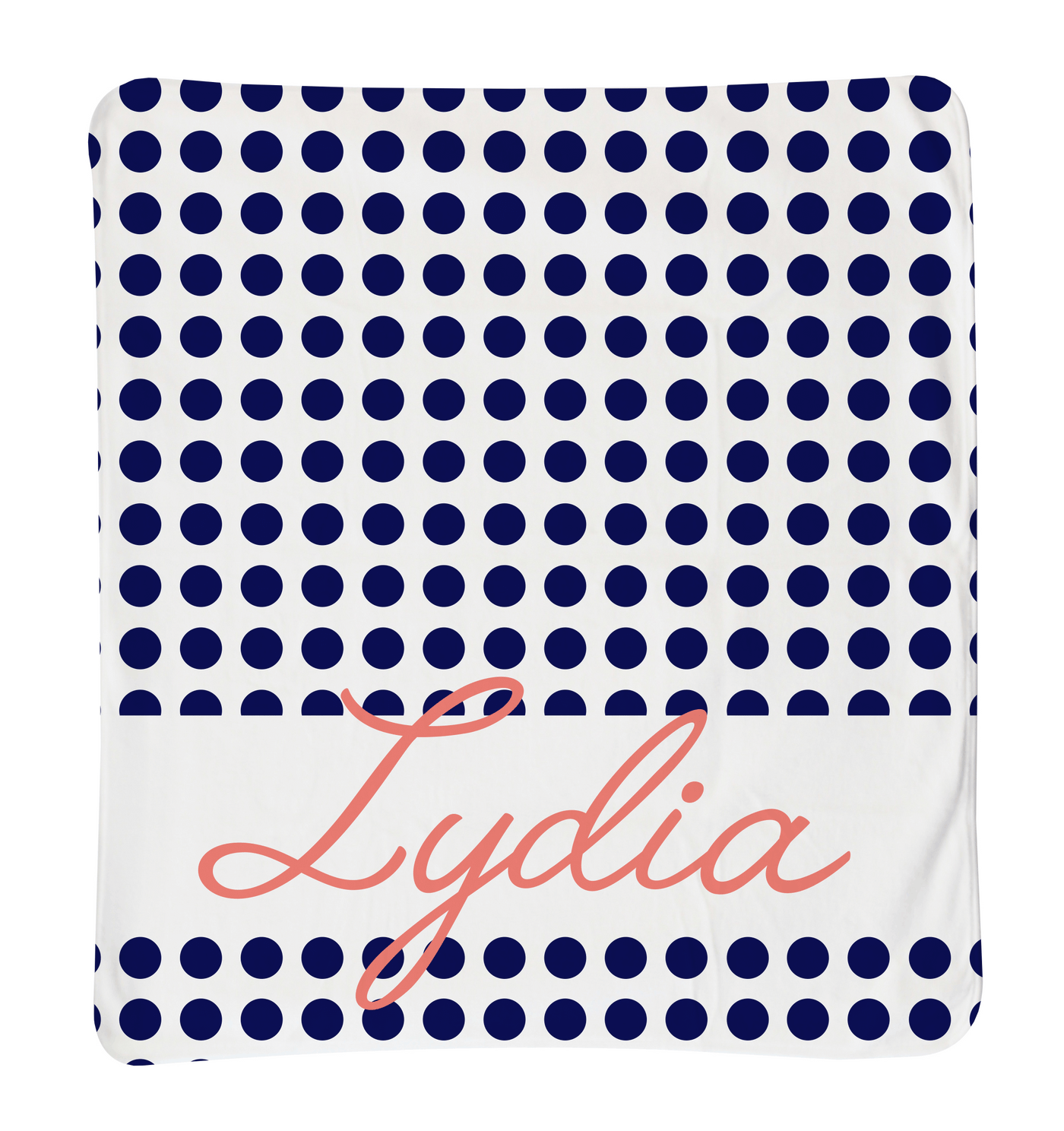Coral & Navy Dots - 2 Color Options!